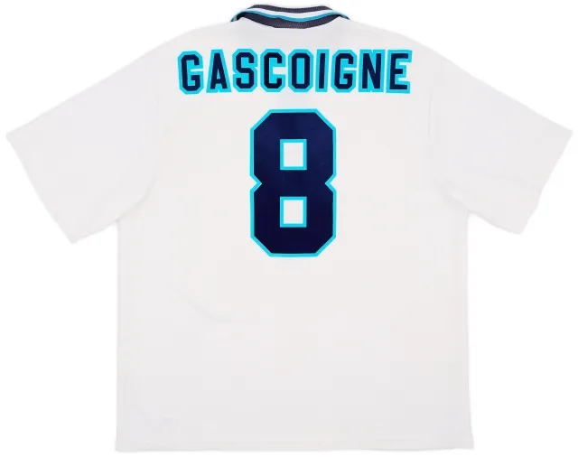 Umbro 1995-97 England Home Shirt Gascoigne #8 - 6/10 - (XXL)
