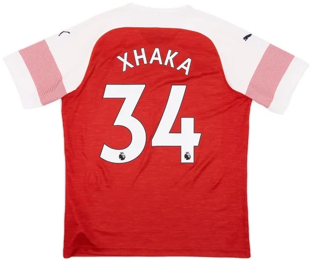 Puma 2018-19 Arsenal Home Shirt Xhaka #34 - 9/10 - (L)