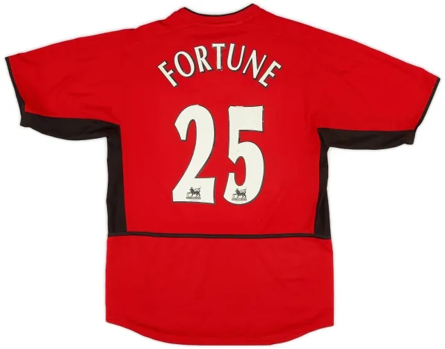 Nike 2002-04 Manchester United Home Shirt Fortune #25 - 5/10 - (M)