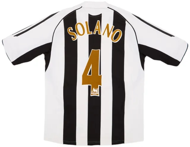 adidas 2005-07 Newcastle Home Shirt Solano #4 - 8/10 - (M)