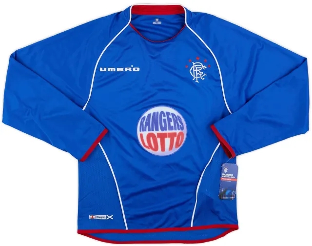 Umbro 2005-06 Rangers Home L/S Shirt #11 (S)