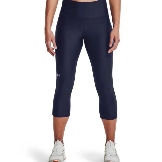 Women's  Under Armour  Tech Capris Midnight Navy / White XS