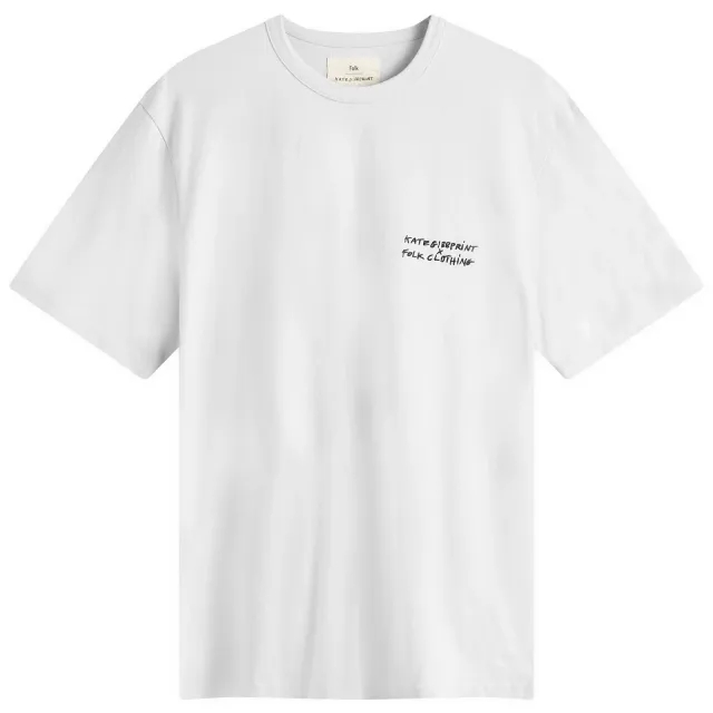 Folk Men's Relaxed T-Shirt Ice Blue Icon Print