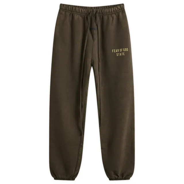 Fear of God ESSENTIALS Men's State Heavy Fleece Essential Sweat Pa Brown