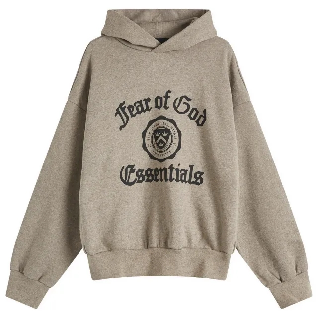 Fear of God ESSENTIALS Men's Heavy Fleece Vintage Shrunken Hoodie Heather Grey