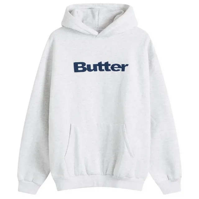 Butter Goods Men's Denim Logo Applique Hoodie Ash