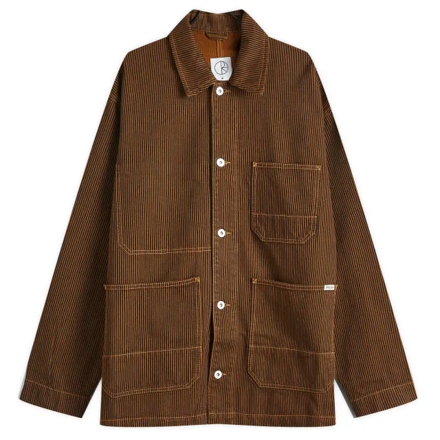 Polar Skate Co. Men's Hickory Stripe Ezra Jacket Rust