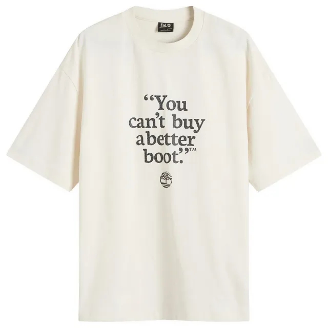 END. x Timberland T-Shirt White Sand