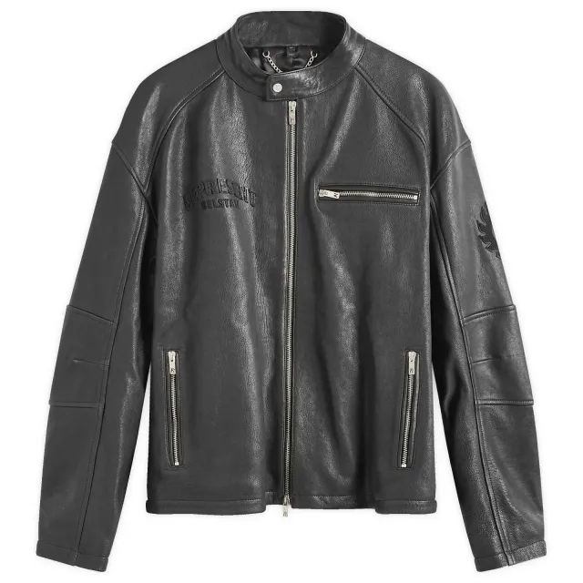 Represent Men's x Belstaff Leather Race Jacket Black