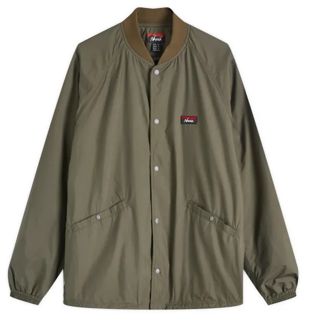 Nanga Men's Rib Collar Coach Jacket Khaki