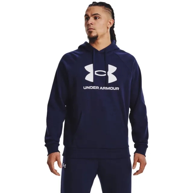 Men's  Under Armour  Rival Fleece Logo Hoodie Midnight Navy / White XXL