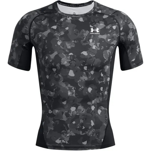 Under Armour Men's HeatGear® Printed Short Sleeve Black / White XXL