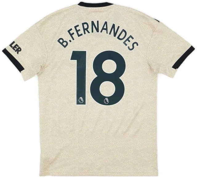 adidas 2019-20 Manchester United Away Shirt B.Fernandes #18 - 8/10 - (M)