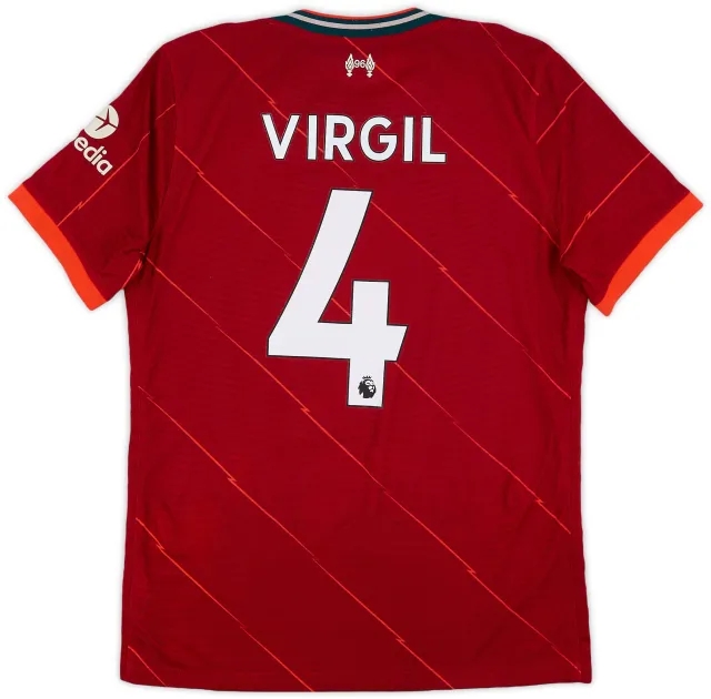 Nike 2022-23 Liverpool Authentic Home Shirt Virgil #4 - 8/10 - (M)