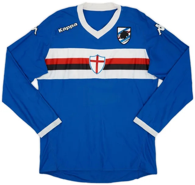 Kappa 2010-11 Sampdoria Home L/S Shirt - 7/10 - (XL)