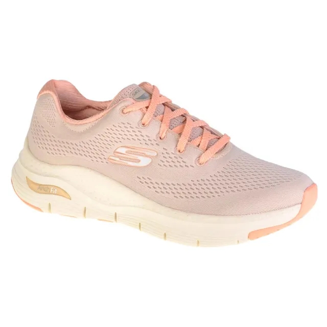 Skechers Women's Arch Fit - Big Appeal Sneaker in Natural/Coral