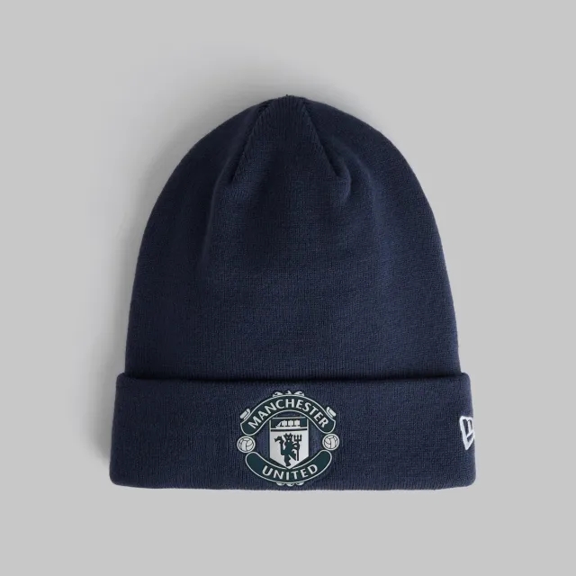 Manchester United x New Era Rubber WovenCuff Beanie Navy