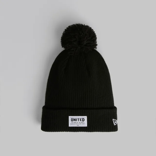 Manchester United x New Era Patch Cuff Beanie Black