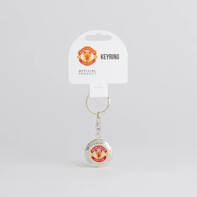 FOCO Manchester United Flat Football Keyring Silver