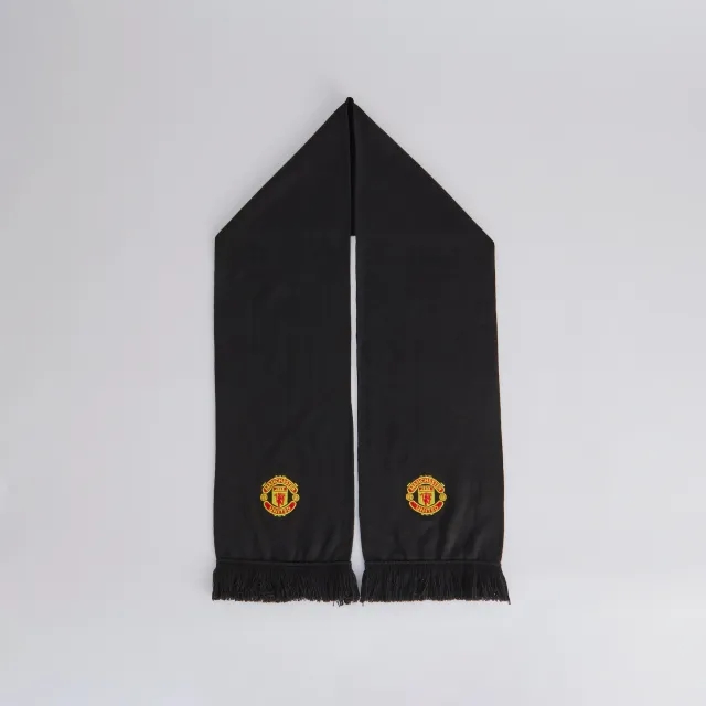 Fan Base Manchester United Embroidered Crest Scarf Black