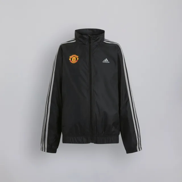 Manchester United x adidas Kids Essentials 3-Stripes Woven Tracksuit Black