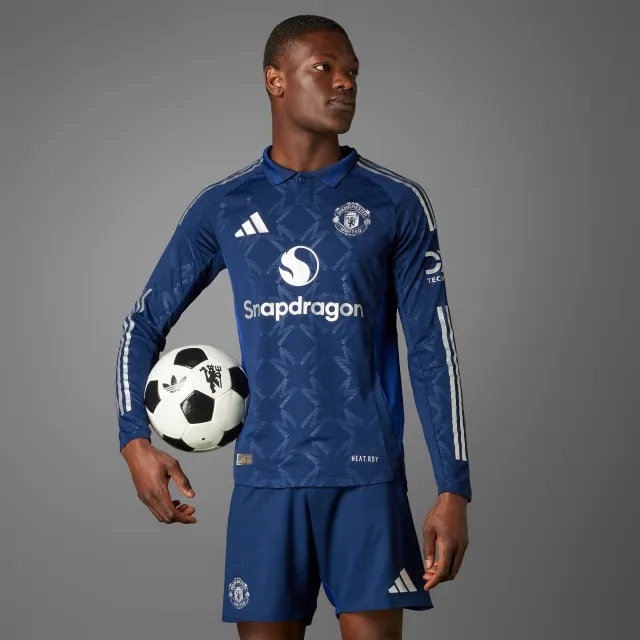 adidas Manchester United 24/25 Mens  Long Sleeve Away Authentic Jersey