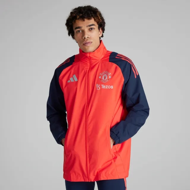 adidas Manchester United Coaches Training Tiro 24 All-Weather Jacket Red