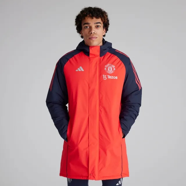 adidas Manchester United Tiro 24 Stadium Parka Red