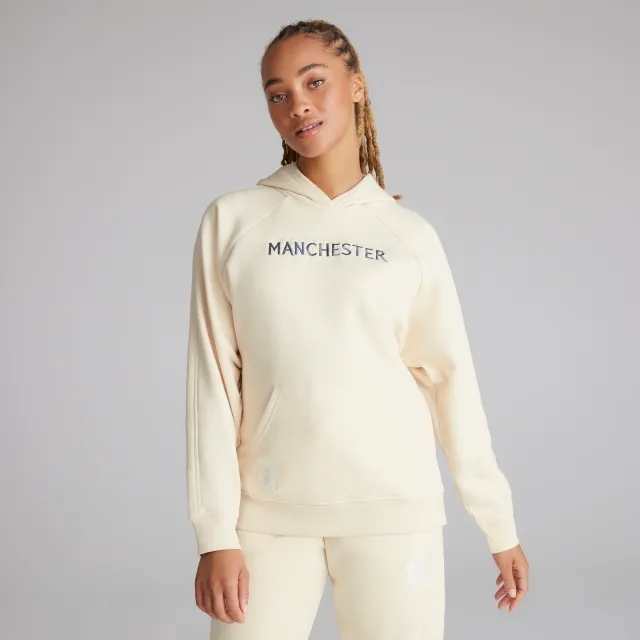 Manchester United x adidas Womens SZN Fleece Overhead Hoodie White