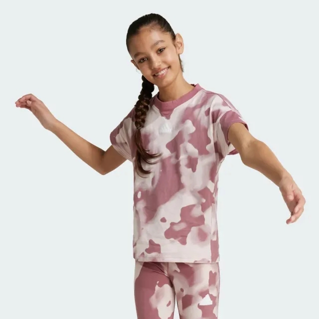 Manchester United x adidas Kids Future Icons Camo Print T-Shirt Burgundy