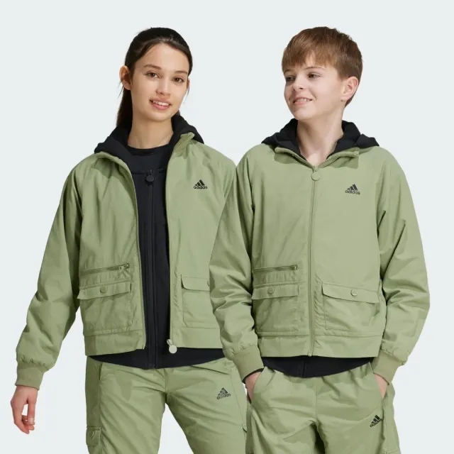 Manchester United x adidas Kids City Escape Woven Cargo Jacket Green
