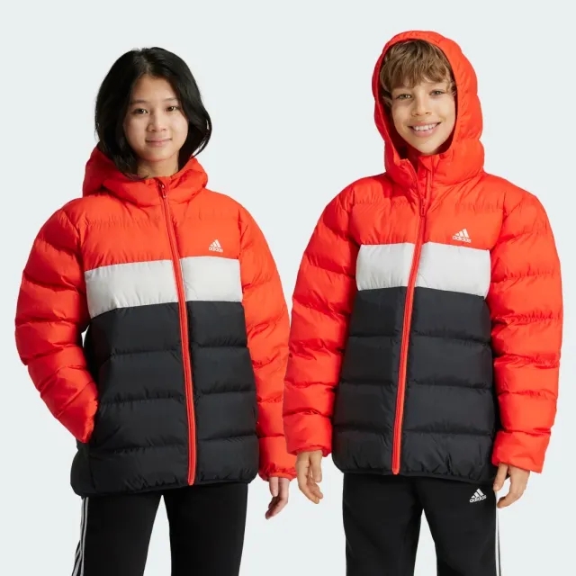 Manchester United x adidas Kids Colourblock Synthetic Down Jacket Red