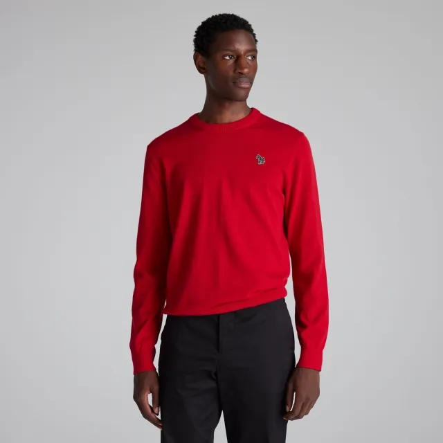 Manchester United x Paul Smith Mens Knitted Jumper Red