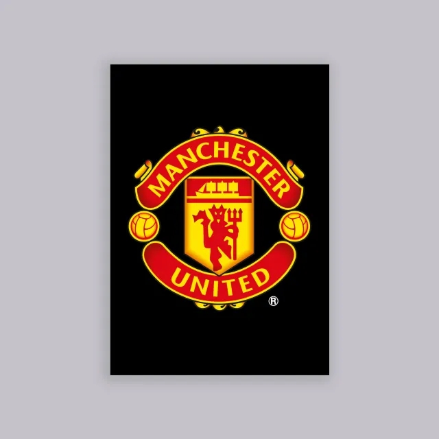Wundur Ltd Manchester United Crest A2 Poster Black