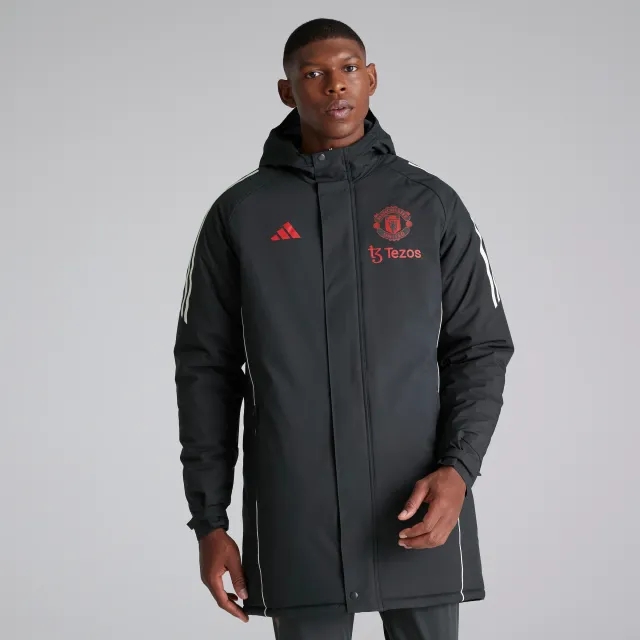 adidas Manchester United European Training Tiro 24 Stadium Parka Dark Grey
