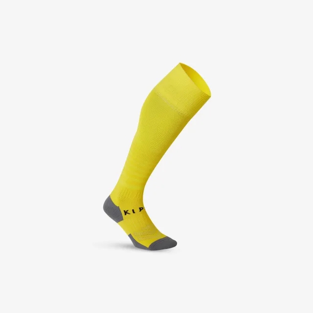 Kipsta Kids' Football Socks Viralto Club - Yellow Striped