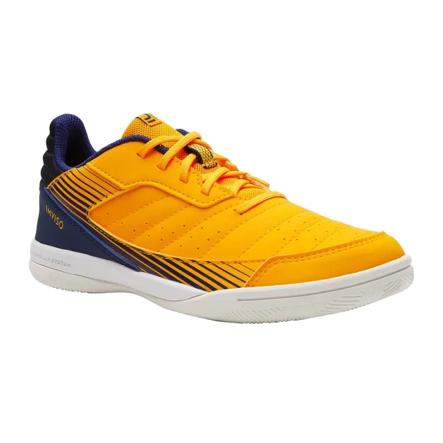 Kipsta Kids' Futsal Trainers Eskudo 500 Jr - Yellow/Blue