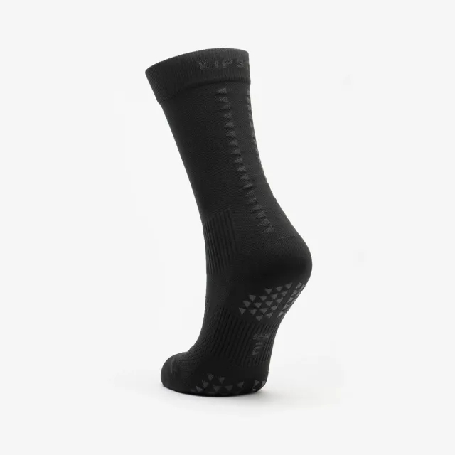 Kipsta Adult Short Non-Slip Football Socks Viralto Mid - Black