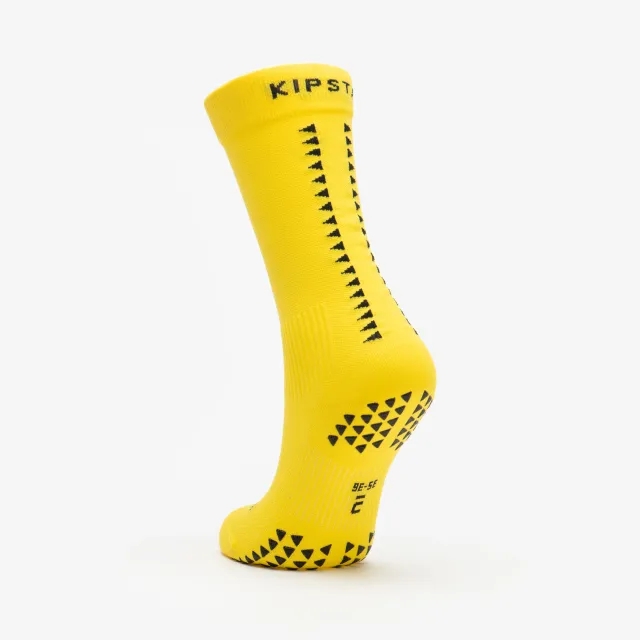 Kipsta Mid-Rise Non-Slip Football Socks Viralto Mid - Yellow
