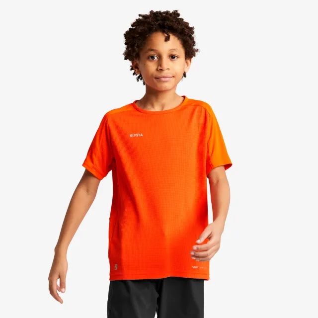 Kipsta Kids' Short-Sleeved Football Shirt Viralto Club - Orange