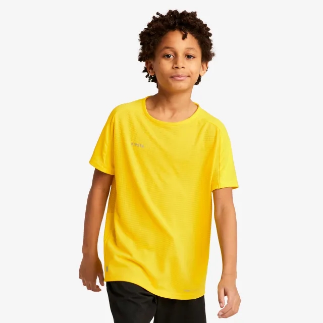 Kipsta Kids' Short-Sleeved Football Shirt Viralto Club - Yellow