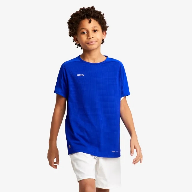Kipsta Kids' Short-Sleeved Football Shirt Viralto Club - Blue