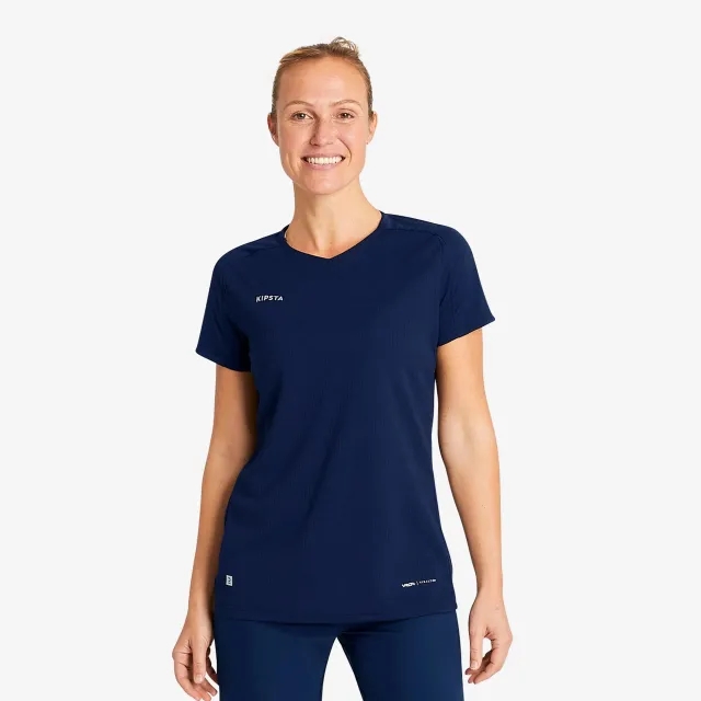 Kipsta Women's Football Shirt Vro+ - Solid Navy Blue