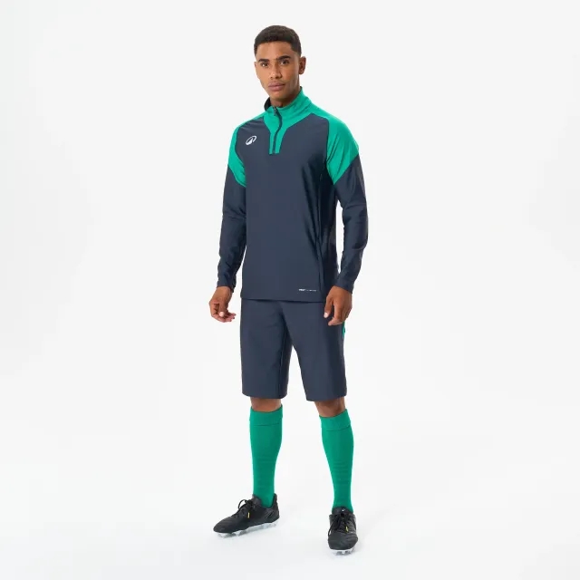 Kipsta 1/2 Zip Football Tracksuit Top Viralto Club - Carbon Grey And Black