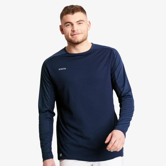 Kipsta Long-Sleeved Football Shirt Viralto Club - Navy Blue