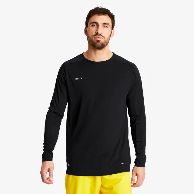 Kipsta Long-Sleeved Football Shirt Viralto Club - Black