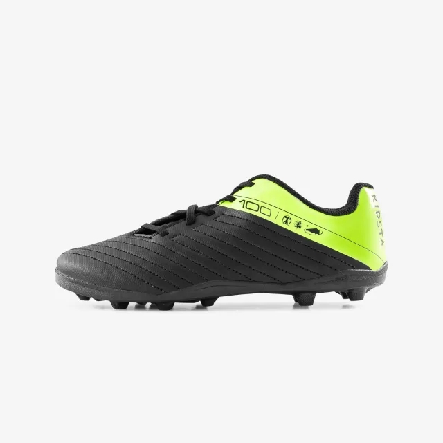 Kipsta Hard Ground Football Boots Agility 100 - Black/Yellow