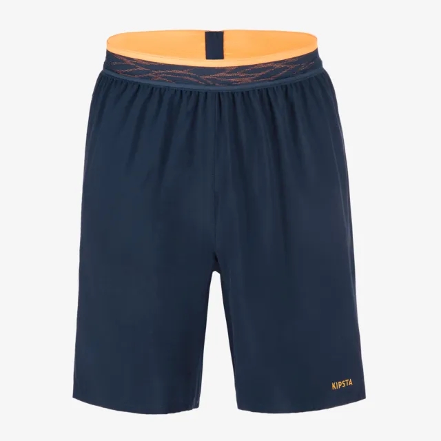 Kipsta Adult Football Shorts Clr - Navy/Orange