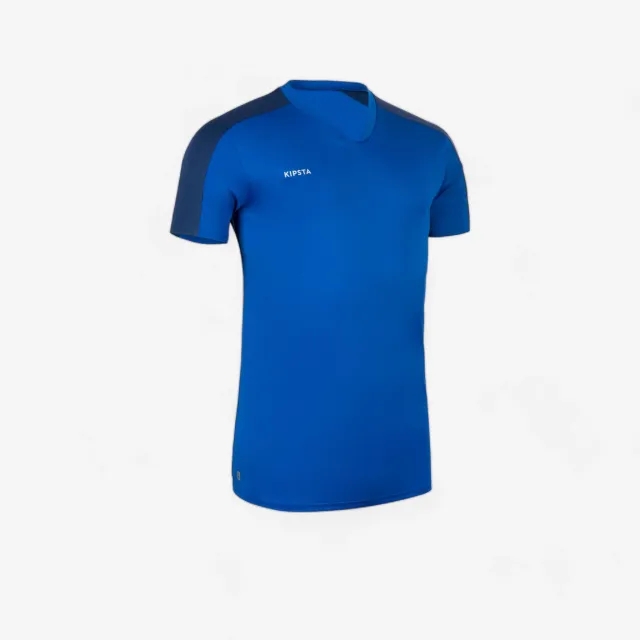 Kipsta Adult Short-Sleeved Football Shirt Essential - Blue