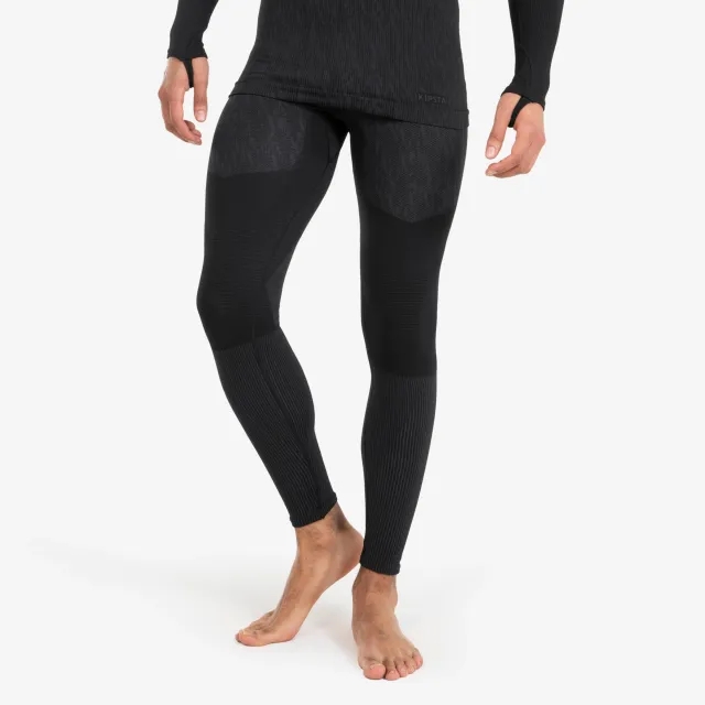 Kipsta Adult Thermal Base Layer Tights Keepdry - Black
